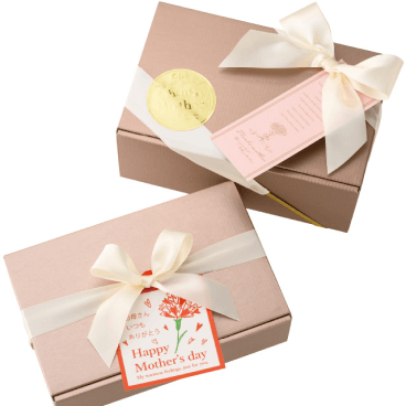 母の日限定セット専用ギフトボックスとメッセージカード付き