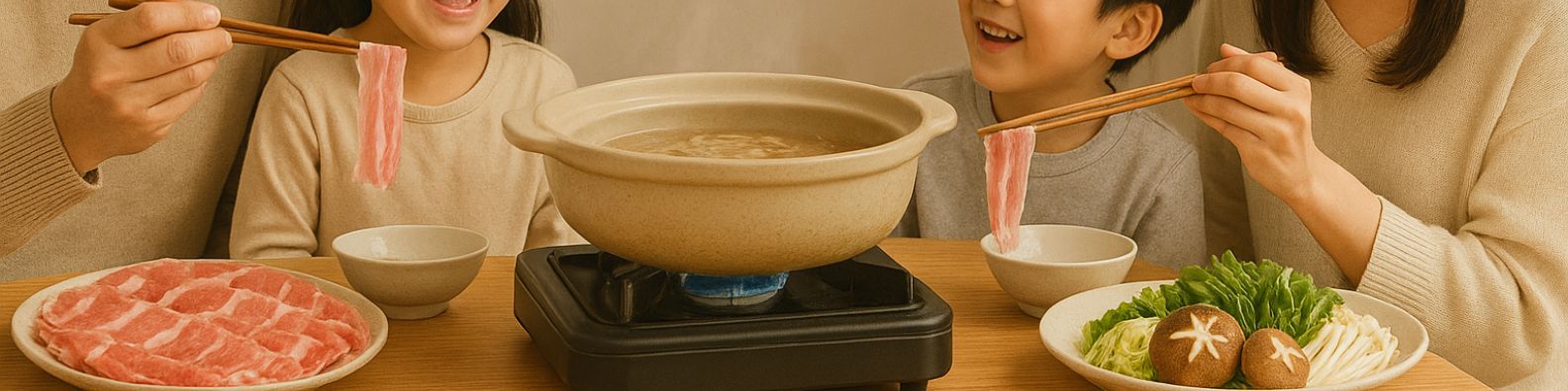 黒豚しゃぶしゃぶの食卓